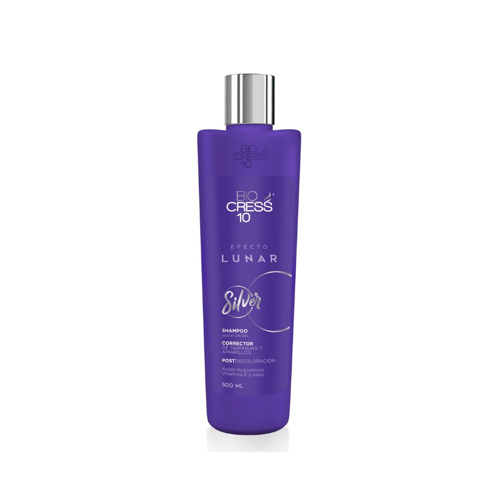 Biocress 10 Shampoo Silver Efecto Lunar 500mL