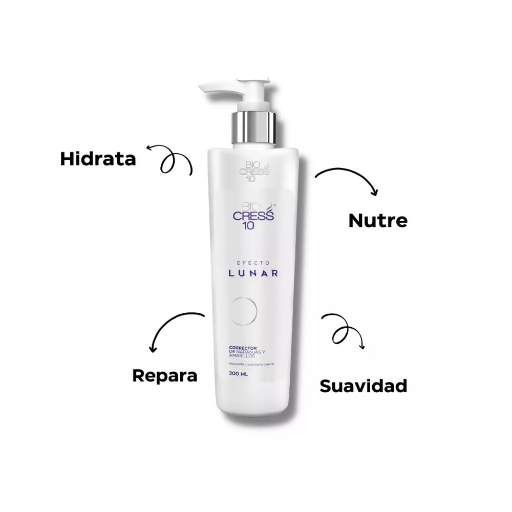 Biocress 10 Mascarilla Tratamiento capilar Silver Efecto Lunar 300mL