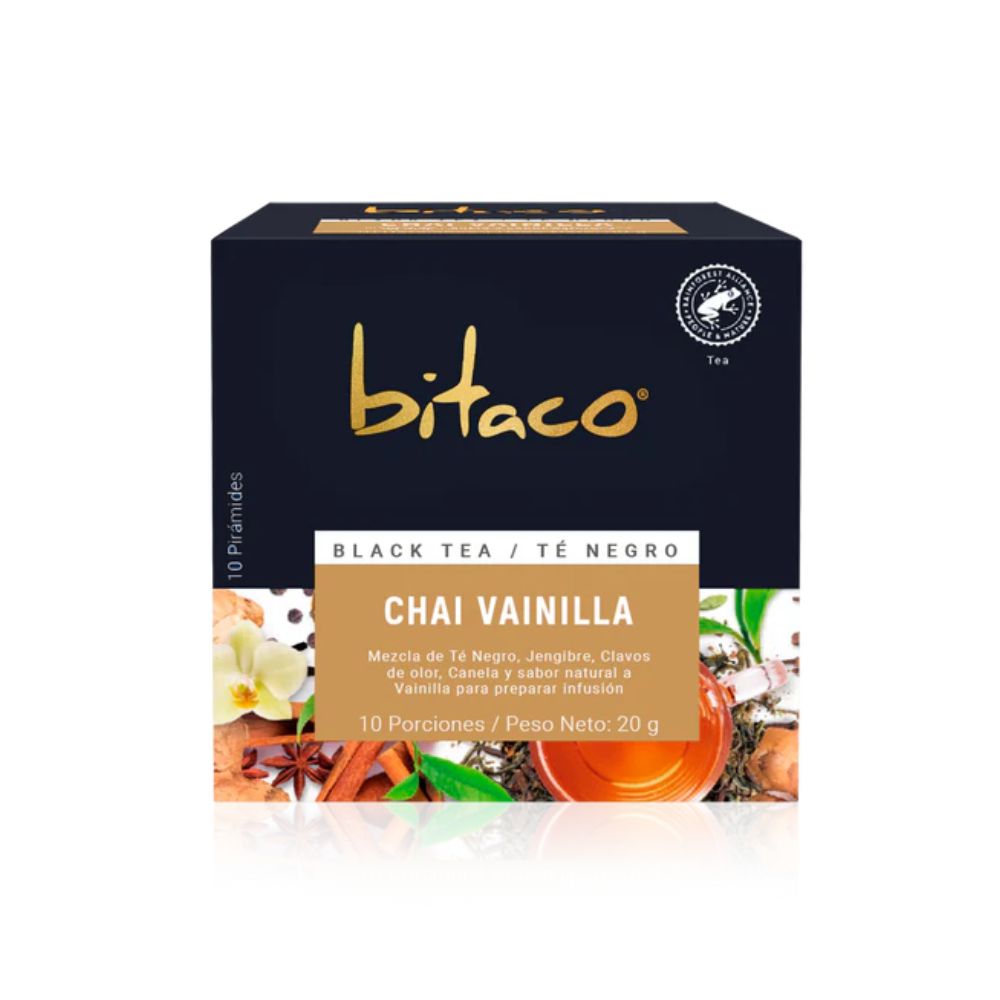 Bitaco Tea Negro Chai Vanilla Caja x10 unid - 20g