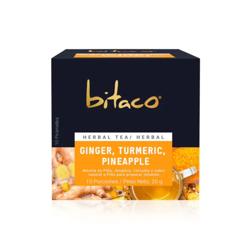 Bitaco Tea Ginger, Turmeric, Pineapple Caja x10 - 20g