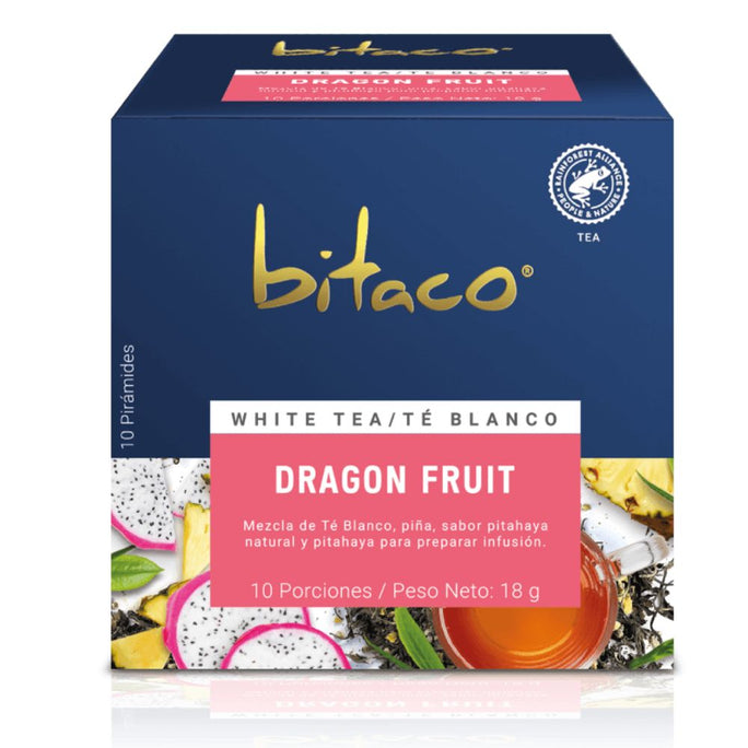 Té de hierbas (30 bolsitas de té) té de hierbas bitaco Dragon Fruit English Breakfast Tea y Earl Grey Supreme Aromaticas Colombianas Té blanco, piña, pitahaya, té negro, biche de mango y sabor natural de bergamota food