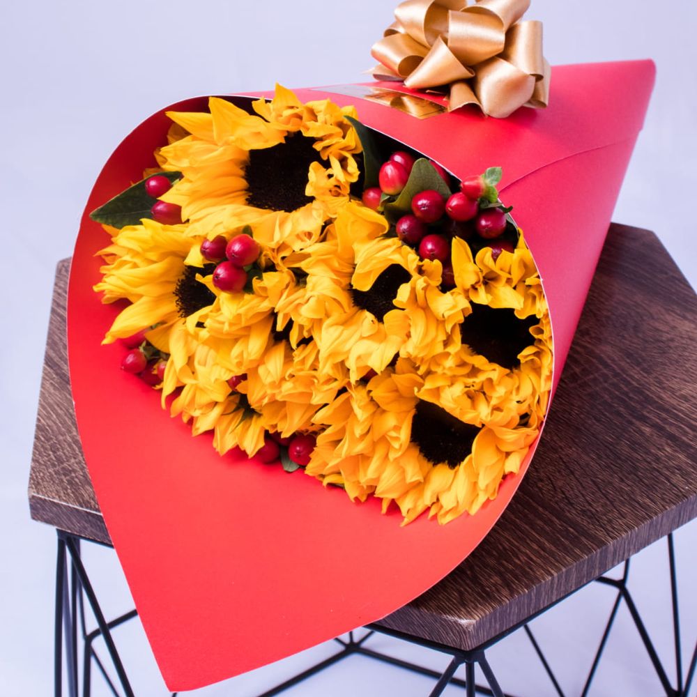 Bouquet girasoles amor