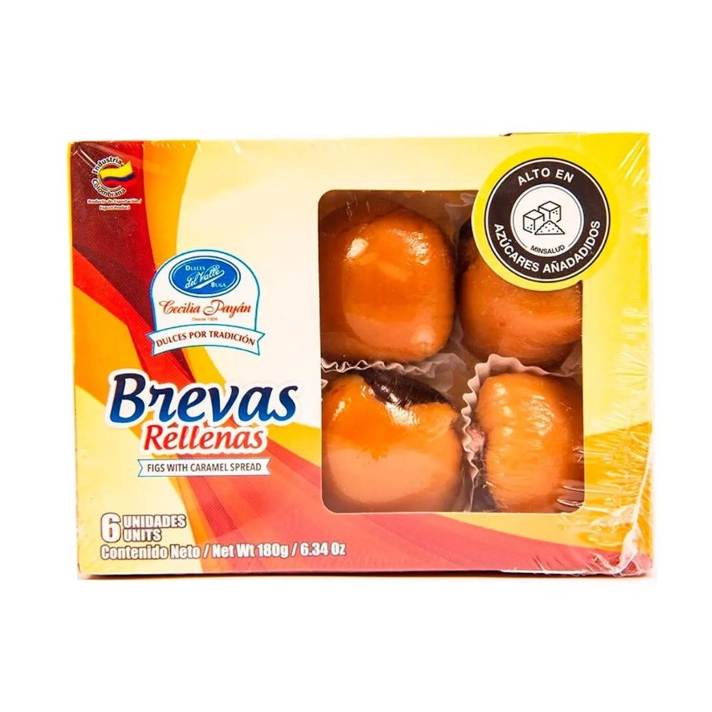 Brevas Rellenas con Arequipe Dulces del Valle 6 Unidades 180gr Snack