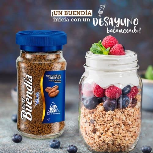 Buendia - Café descafeinado instantáneo 100% café colombiano - Café 2.9 oz - Café instantáneo descafeinado café colombiano