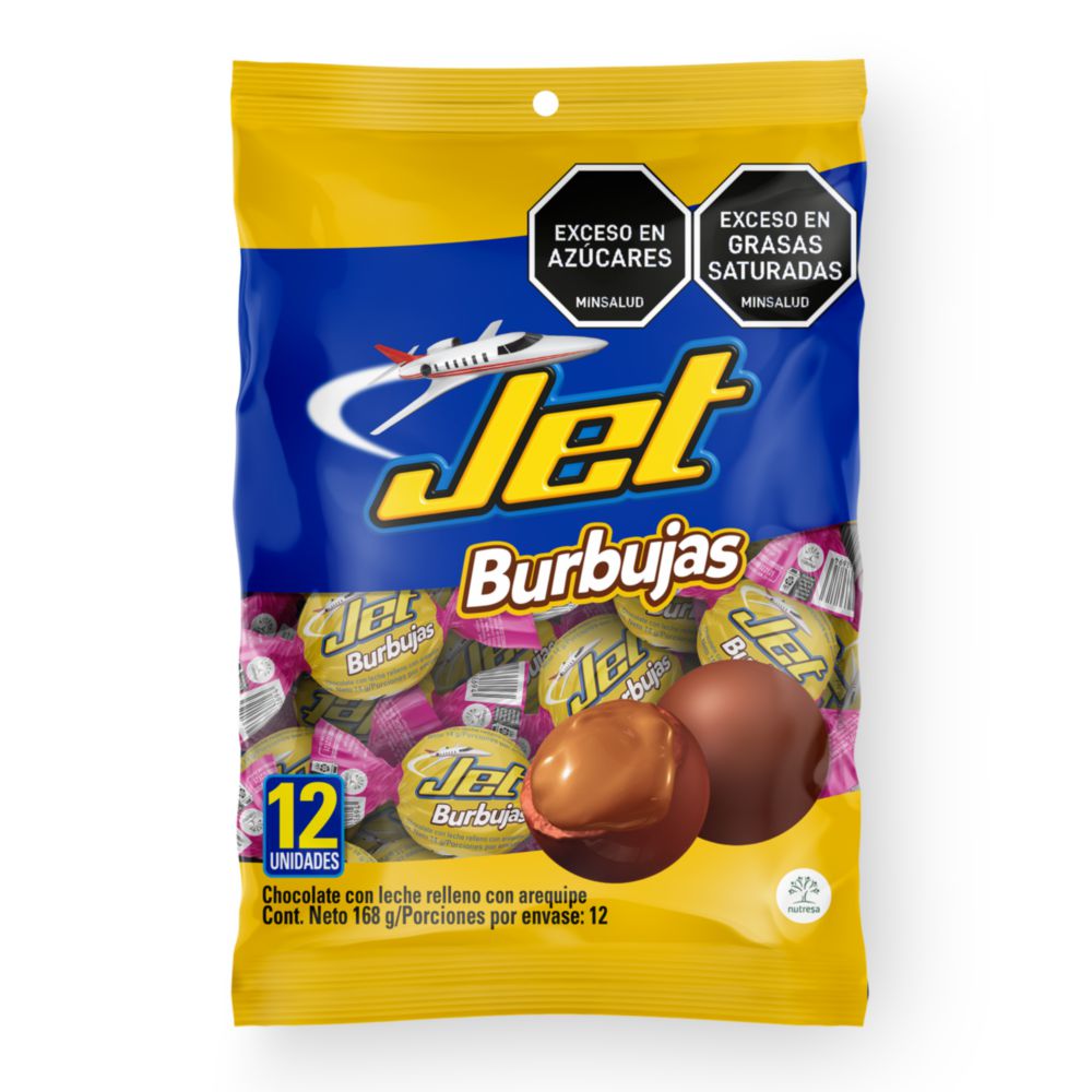 Jet Chocolate Bubbles 12 Units 168gr Snack 