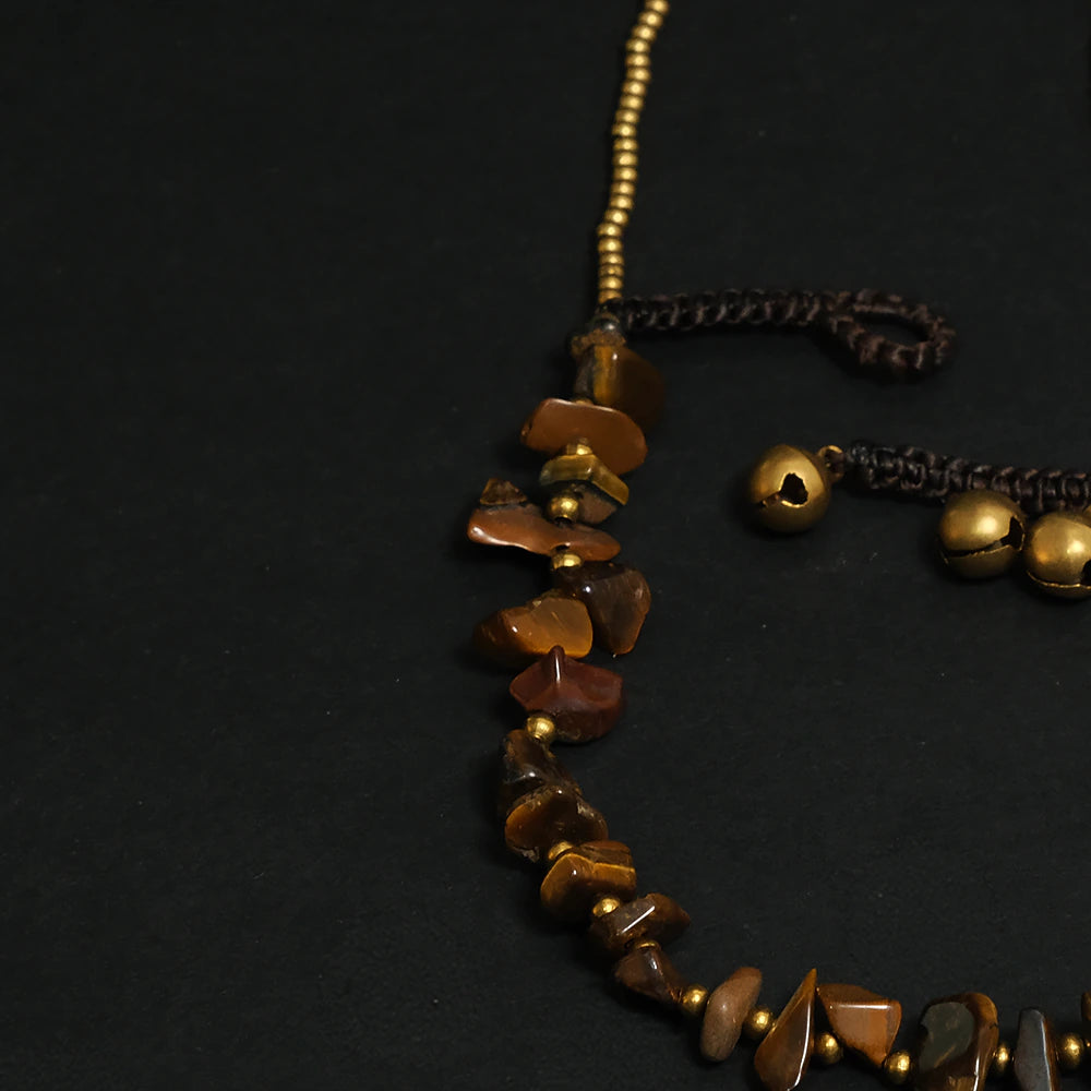 Tiger Eye Harmony Bracelet – Tobillera Artesanal de Ojo de Tigre en Piedra Natural Ajustable Amuleto de Proteccion C8-03