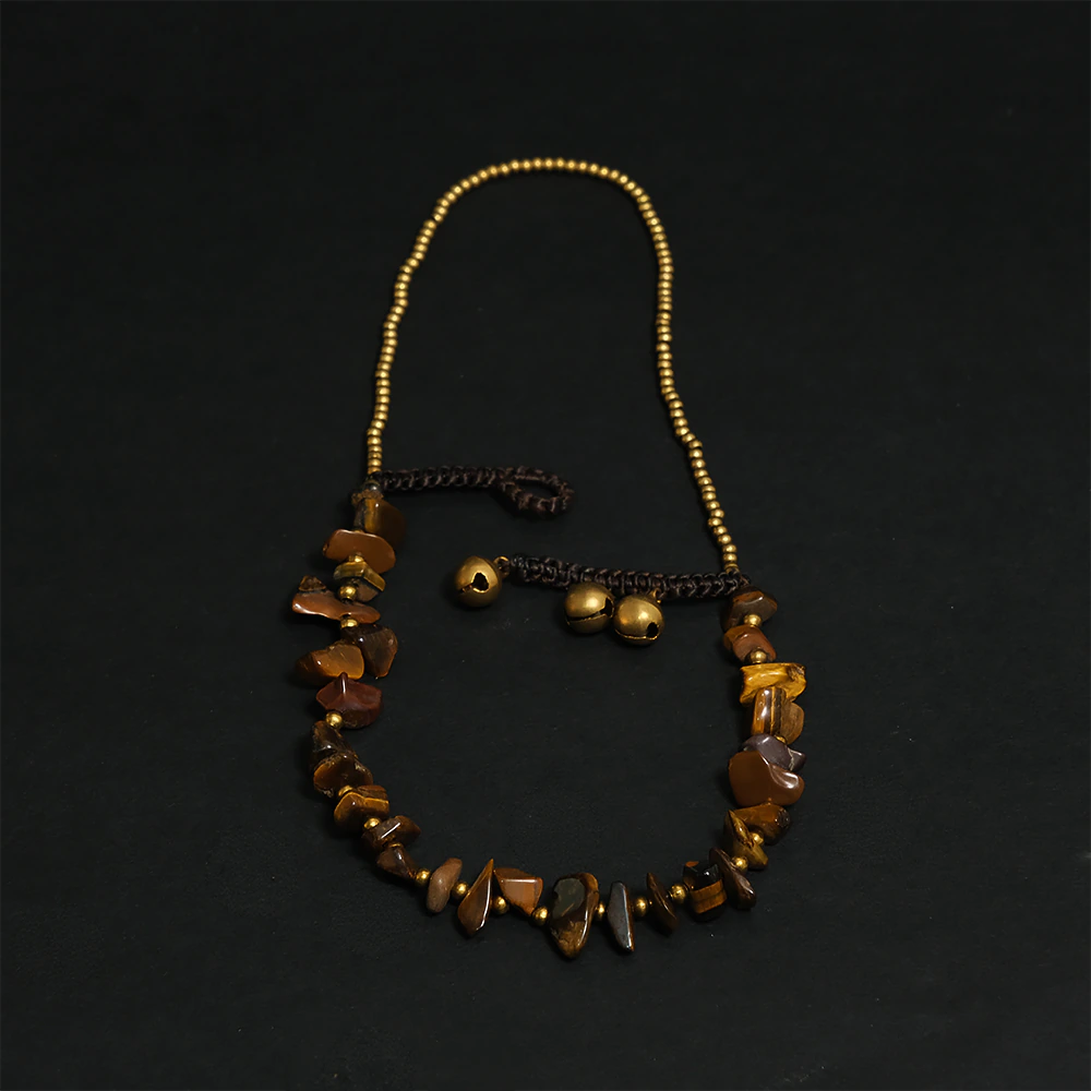 Tiger Eye Harmony Bracelet – Tobillera Artesanal de Ojo de Tigre en Piedra Natural Ajustable Amuleto de Proteccion C8-03