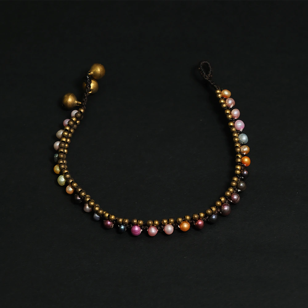 Aurora Harmony Luxe Bracelet – Tobillera de Piedras Naturales Multicolor Ajustable Estilo Boho Chic C8-09