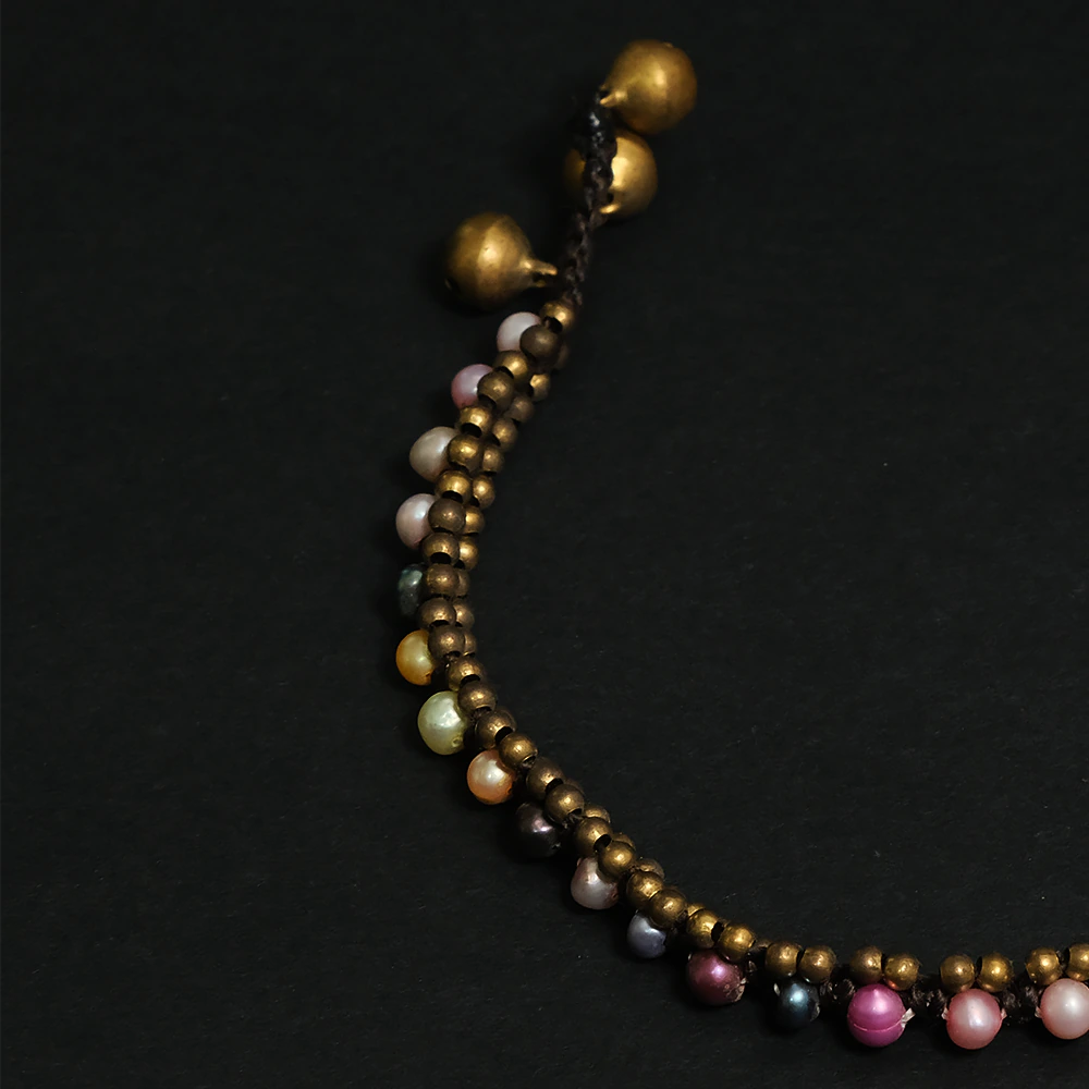Aurora Harmony Luxe Bracelet – Tobillera de Piedras Naturales Multicolor Ajustable Estilo Boho Chic C8-09