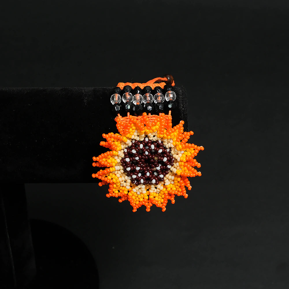 Pulsera Girasol Radiante Luxe – Tejida a Mano en Mostacilla Artesanal C9-06