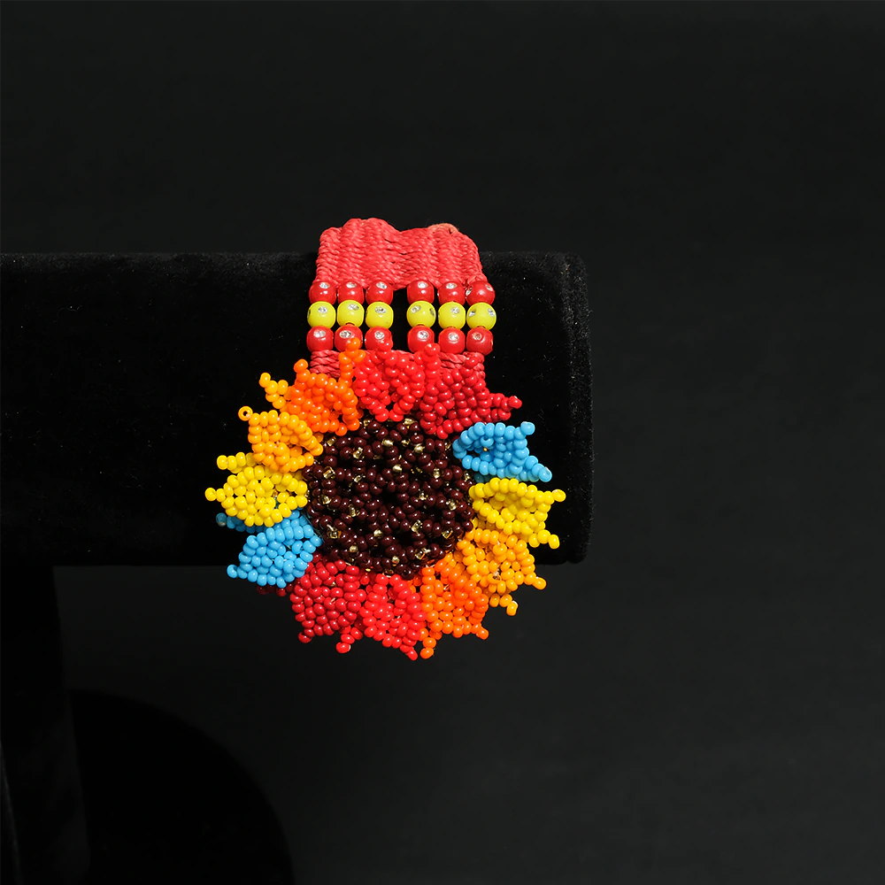 Pulsera Girasol Multicolor – Tejida a Mano en Mostacilla Artesanal C9-08