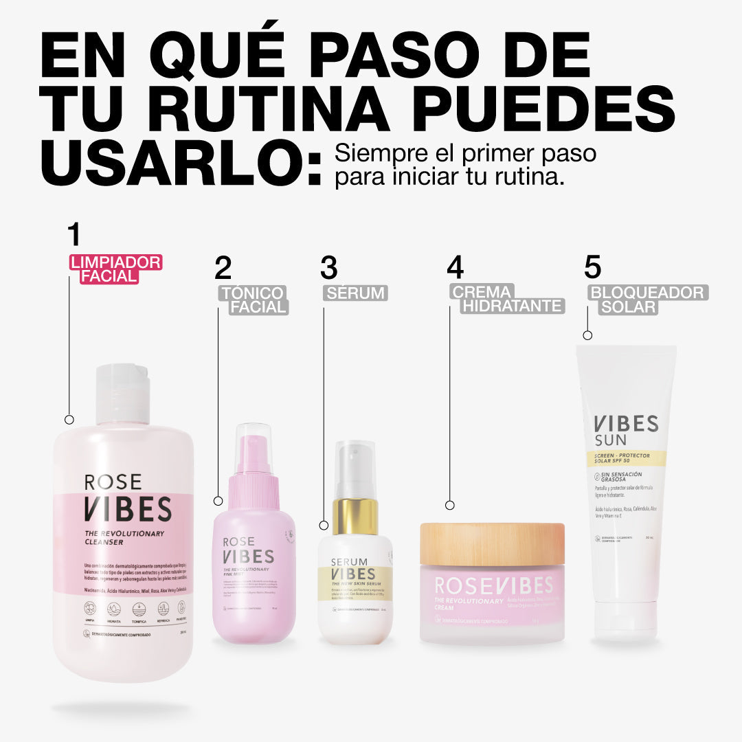 VIBES LIMPIADOR FACIAL CON ACIDO HIALURONICO DE 160ML