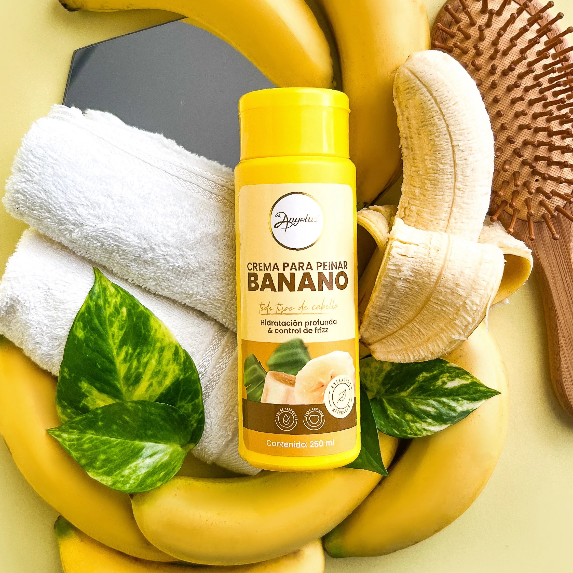 Anyeluz crema para peinar de banano x250ml