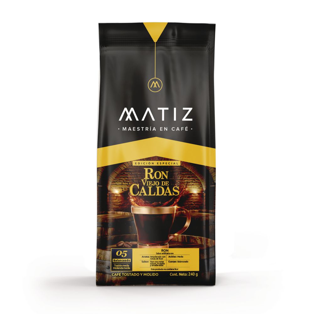MATIZ Cafe molido edicion ron viejo de Caldas x 240 gr