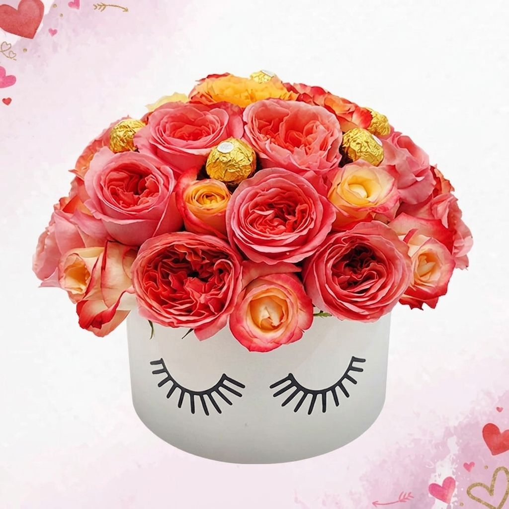 Arreglo De Rosas Con Chocolates Regalos Amor Y Amistad Domicilio a Cali