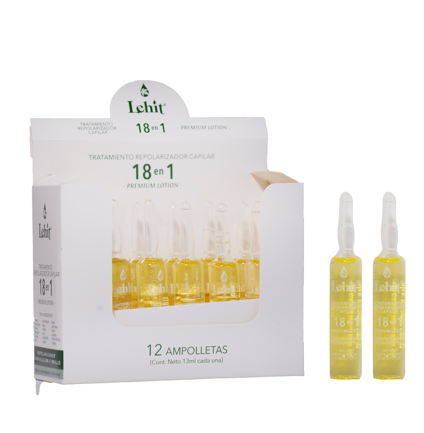 Lehit Ampolletas 18 en 1 Repolarizador x 12 Ampolletas