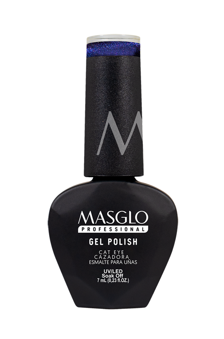JACKET - MASGLO PROFESSIONAL SEMI-PERMANENT GEL POLISH 7 ML PEARL CAT EYE EFFECT - VIOLET RANGE