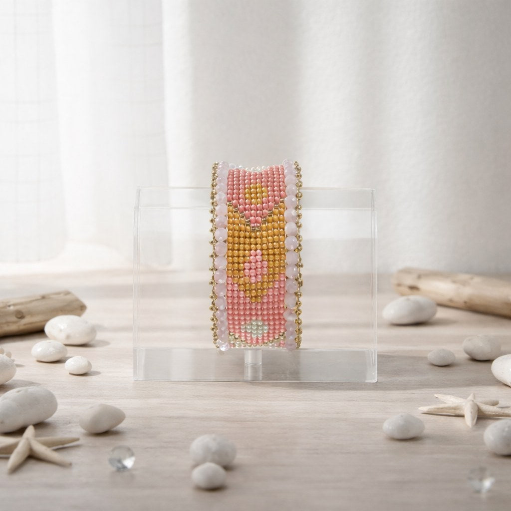 Pulsera Rosa Dorada I3-09