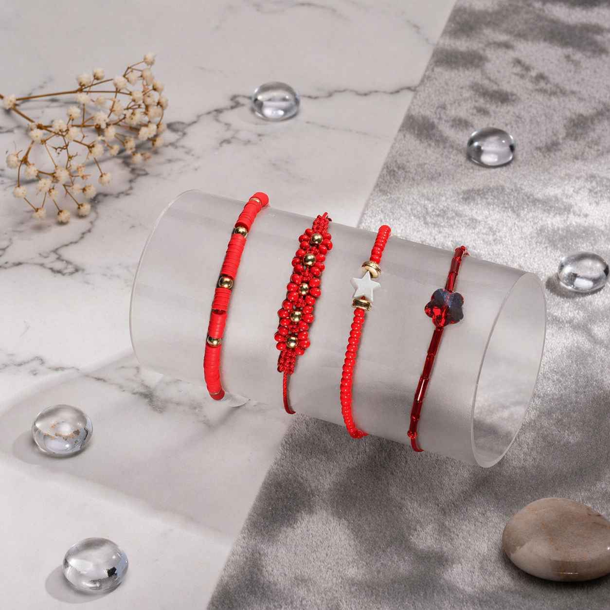 Set de Pulsera y Aretes con Encanto Turquesa H9-04