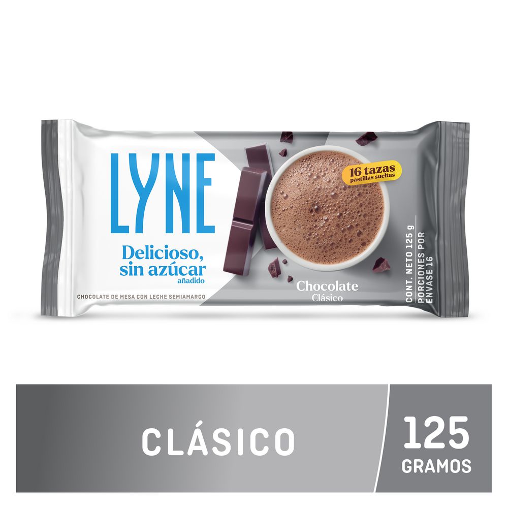 Chocolate LYNE Clasico en pastilla x 125g