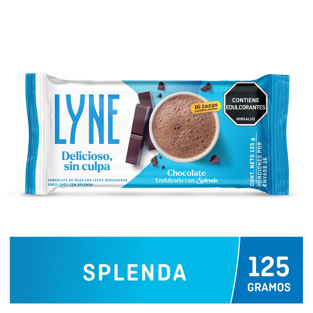 Chocolate LYNE Endulzado con Splenda en pastilla x 125g