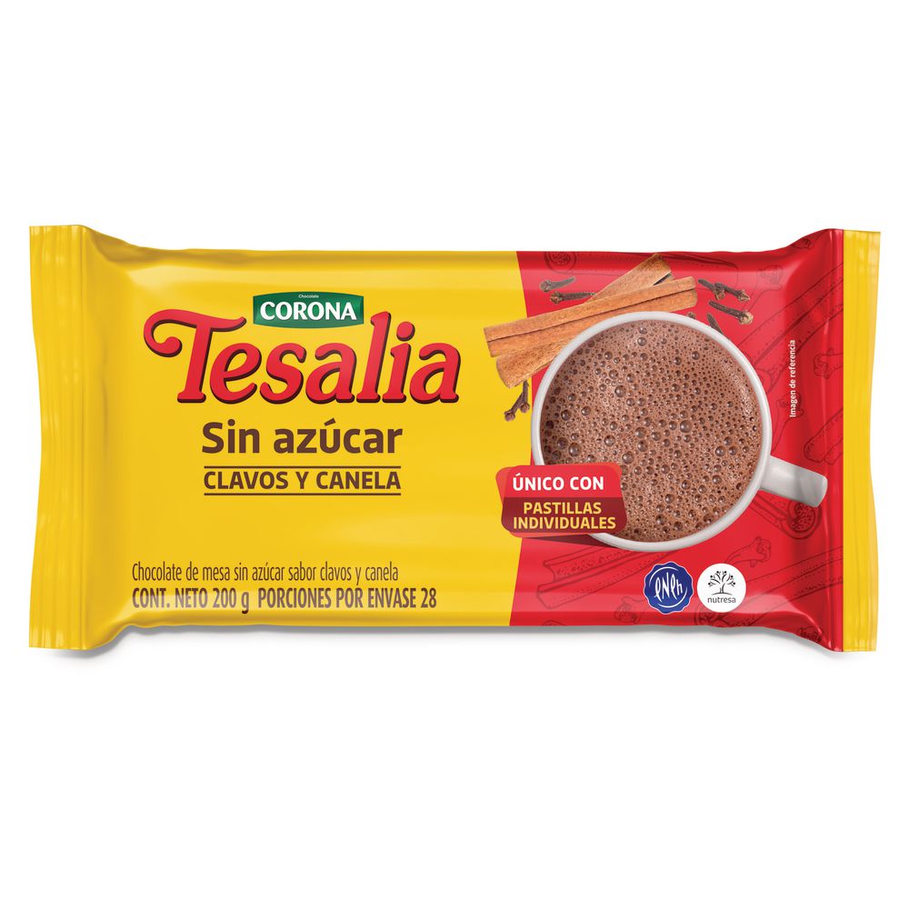 Chocolate Tesalia Clavos y Canela sin azucar 200gr