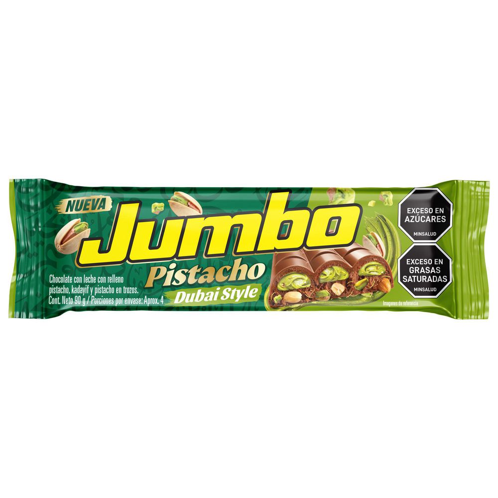 CHOCOLATINA JUMBO PISTACHO DUBAI STYLE 90gr