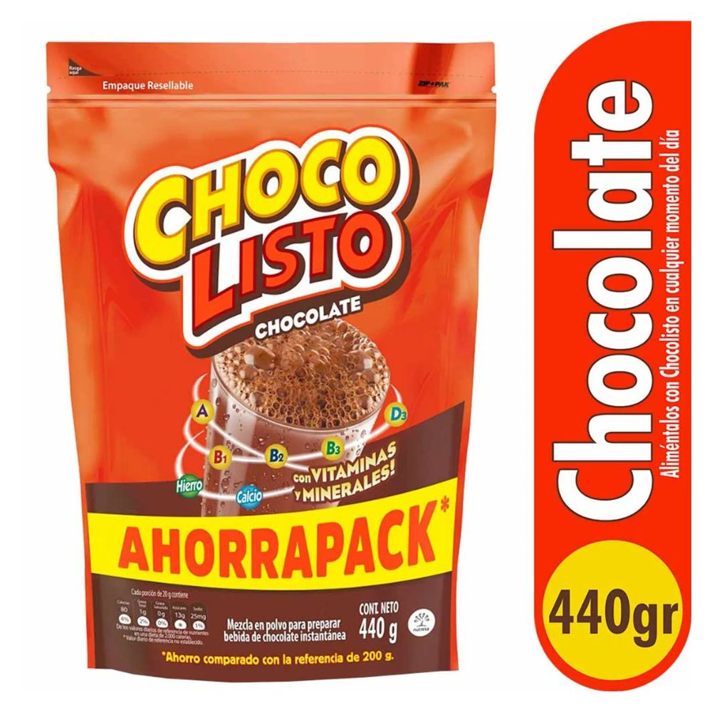 Chocolisto en polvo 440 gr (1 pack) food