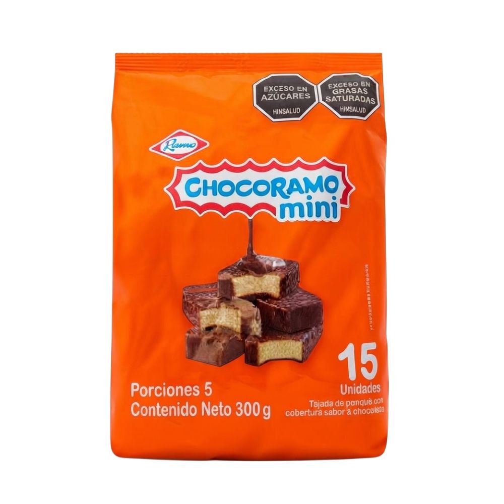 Mini Chocoramo Cake covered in chocolate Snack 400gr - 20 units (1 pack) 