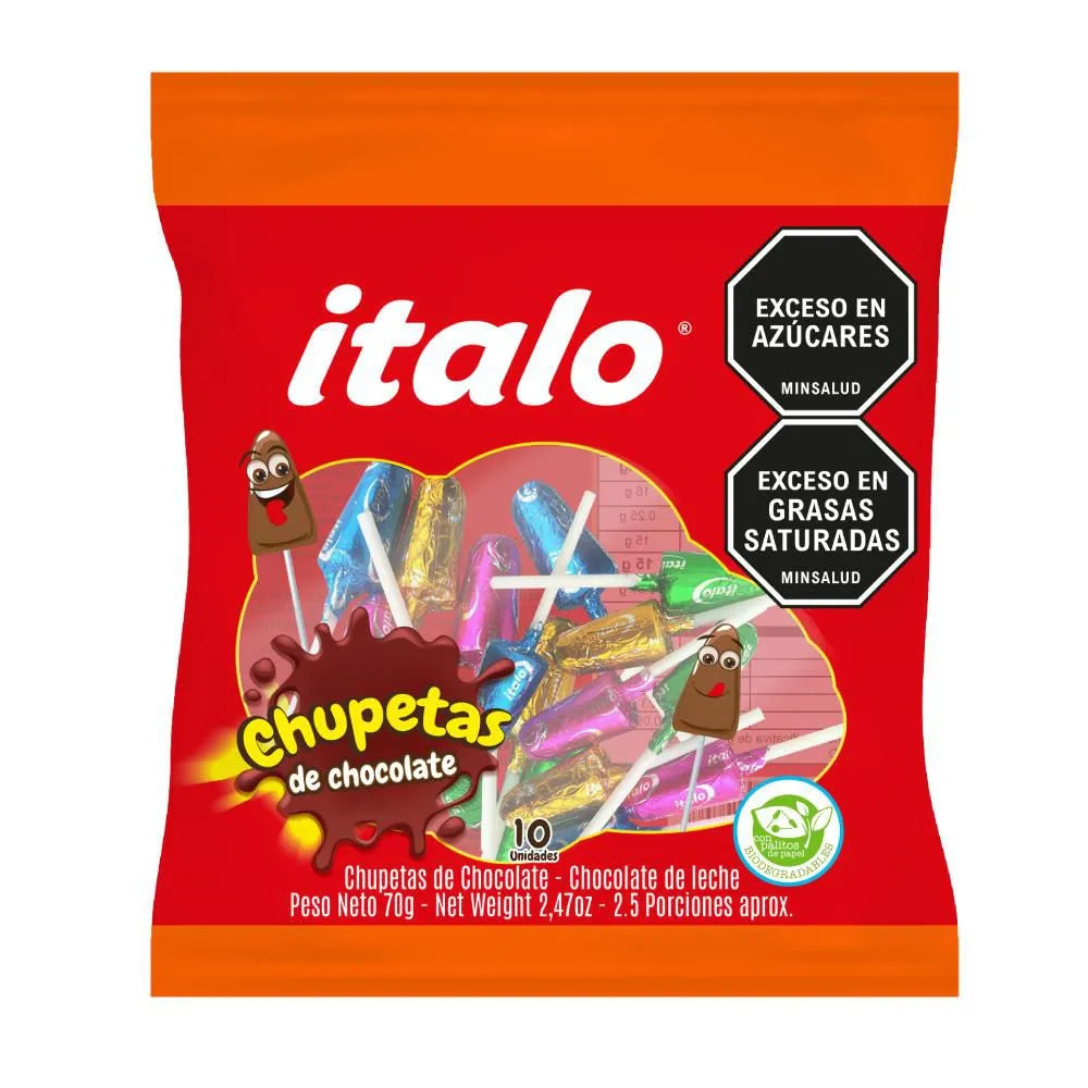 ITALO Chupeta De Chocolate (70 gr) x10unidades