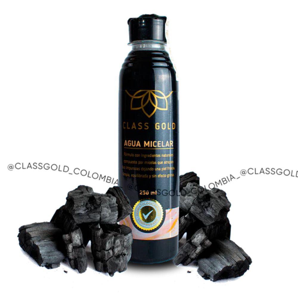 Class Gold Micellar Water with Activated Carbon 250 ml (1 pack) 