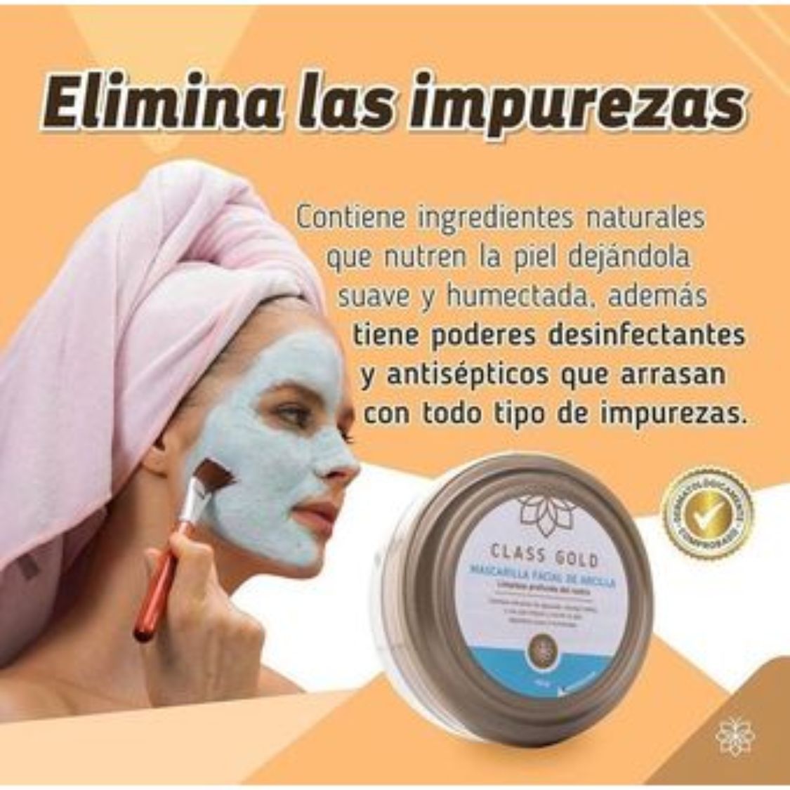 DESCUENTO - Class Gold Mascarilla Facial De Arcilla 150ml (1 pack)