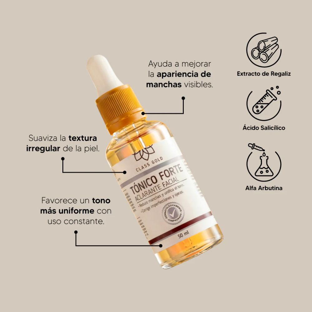Class Gold Tonico Forte Aclarante Facial 50ml