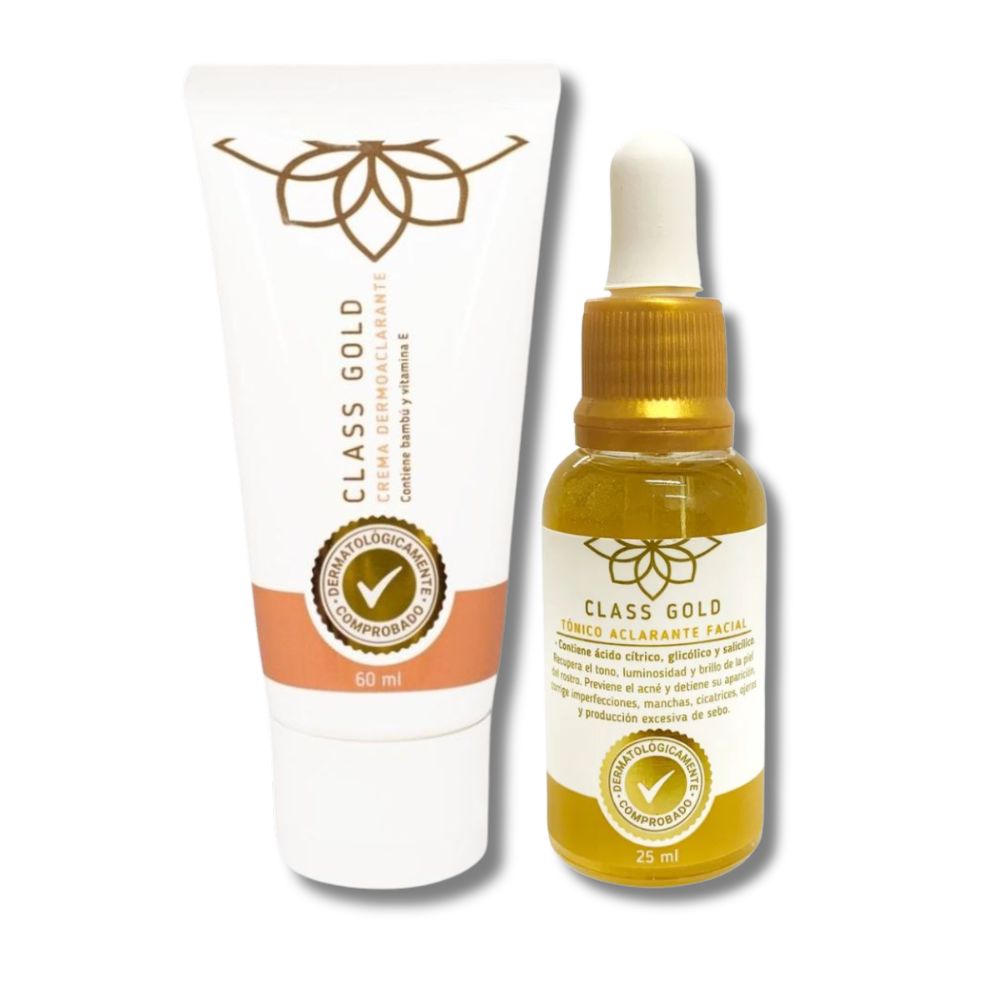 Class Gold kit cosmetics Class Gold Dermalightening cream 60ml and Class gold facial lightening tonic 25 ml (2 pack) 