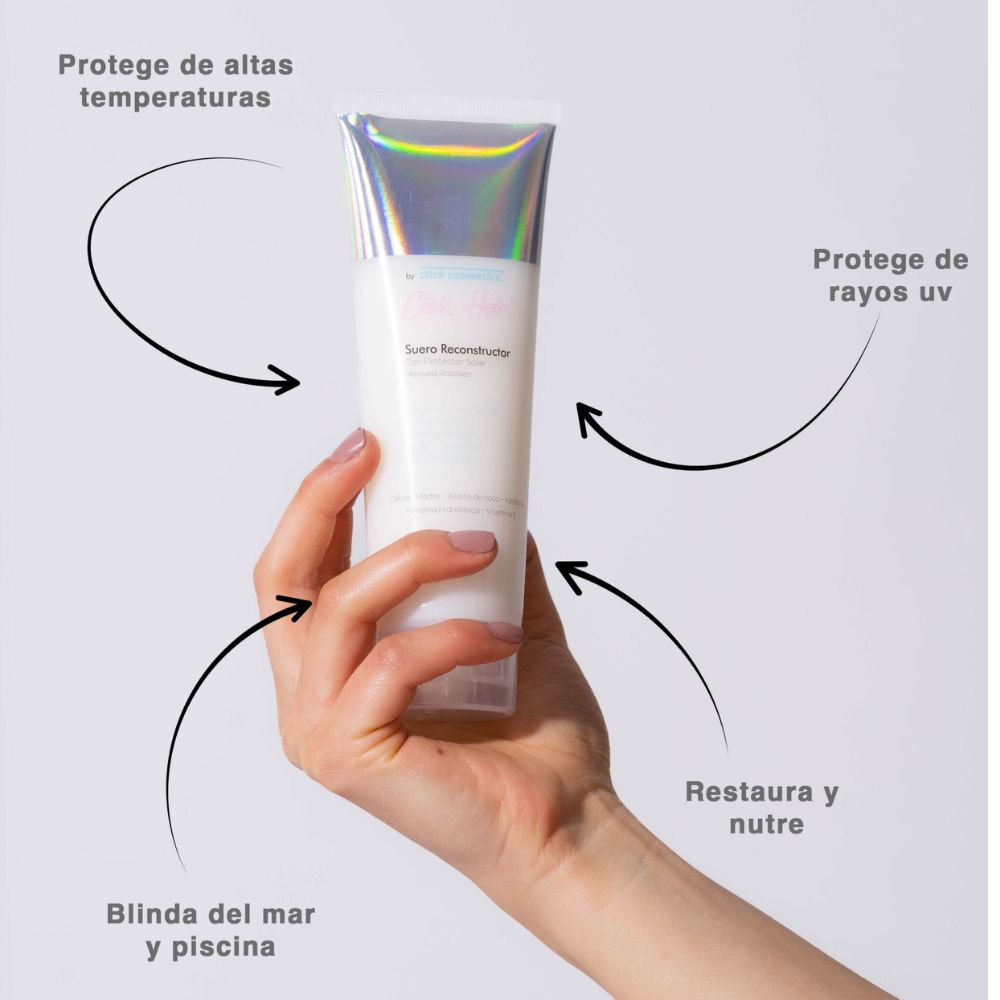 Click Hair Miel para el Cabello y Suero Reconstructor (2 Pack)