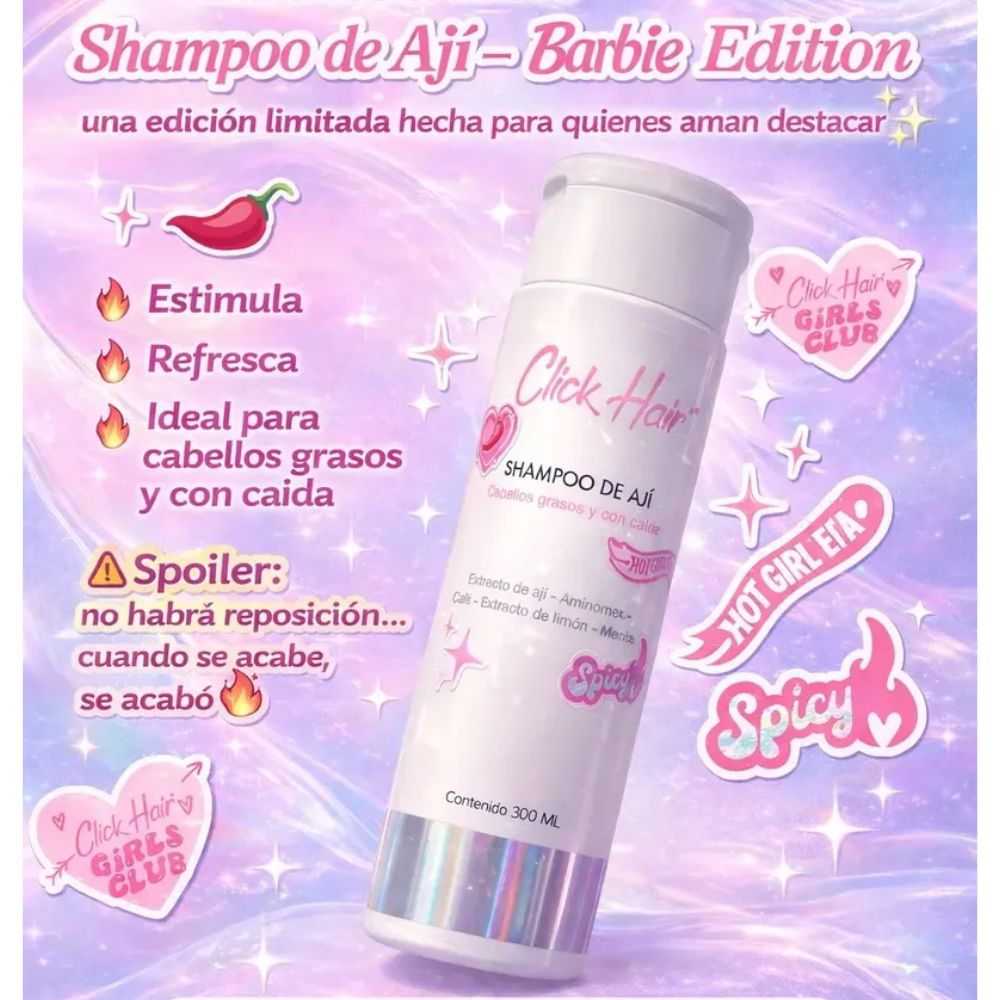 DESCUENTO - Click Hair Shampoo de Aji Para Cabello Graso 300ml
