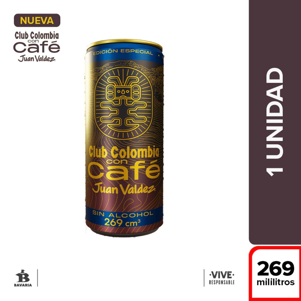 Club Colombia con cafe Juan Valdez 269 ml