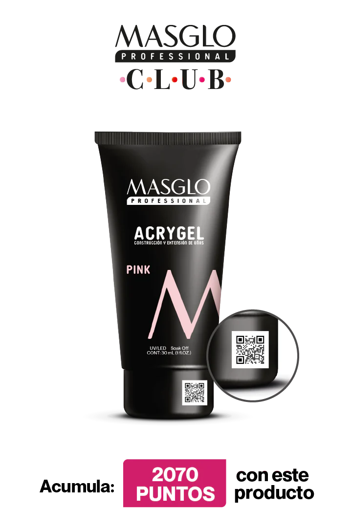 PINK PROFESSIONAL ACRYGEL 30ML MASGLO