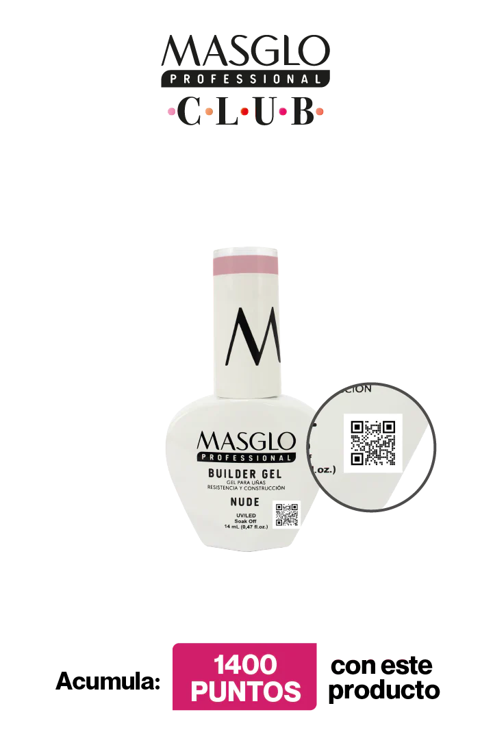 BUILDER GEL NUDE MASGLO PROFESSIONAL 14 ML