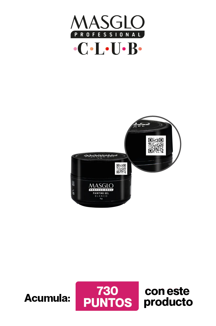 PAINTING GEL WHITE - MASGLO PROFESSIONAL SEMI-PERMANENT DECORATION NAIL POLISH GEL POLISH 5 GR CREAMY - WHITE RANGE