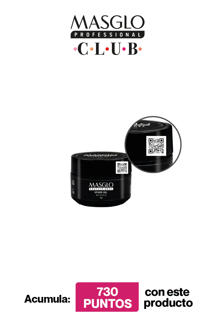 SPIDER BLACK GEL - SEMI-PERMANENT DECORATION NAIL POLISH MASGLO PROFESSIONAL GEL POLISH 5 GR CREAMY - BLACK RANGE