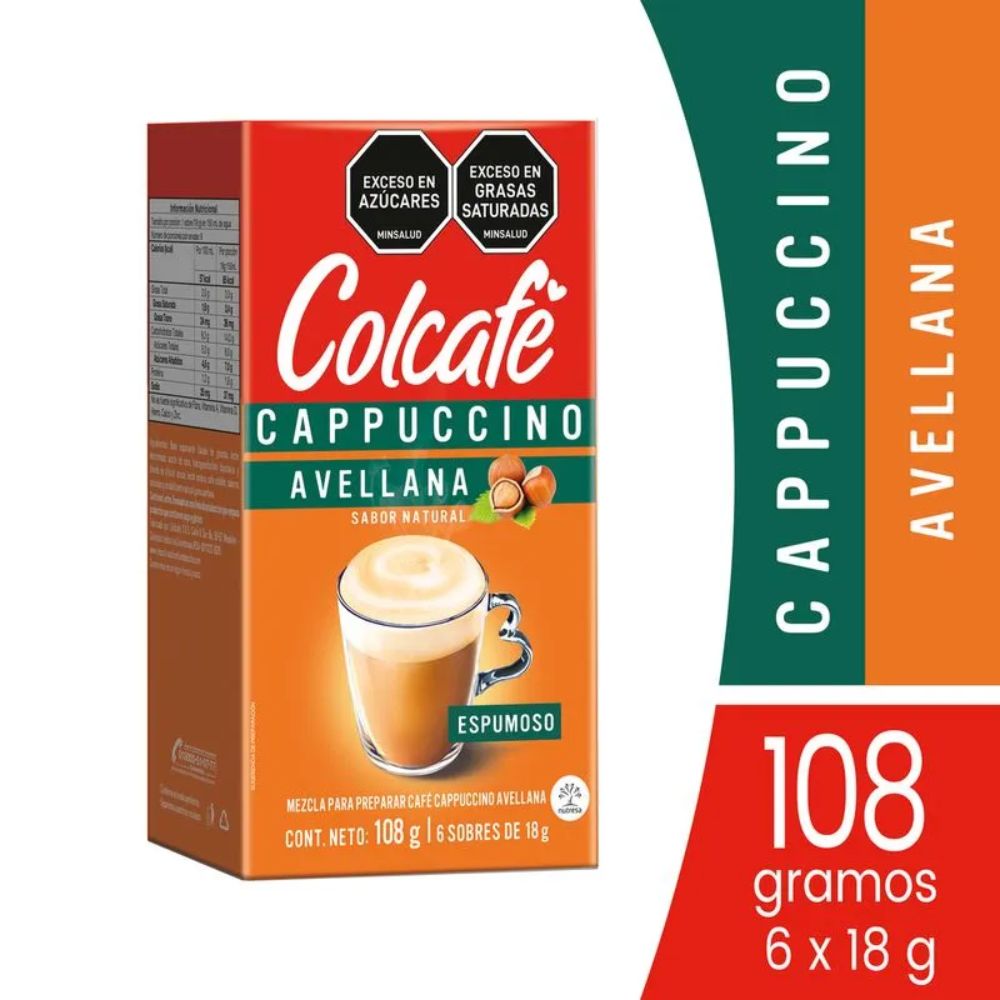 Colcafe Capuccino Avellana Cafe 108g - 6 unid (1 pack)