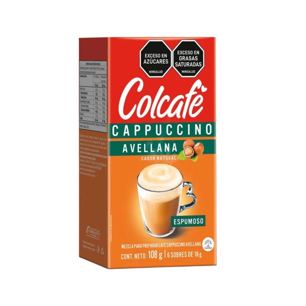 Colcafe Capuccino Avellana Cafe 108g - 6 unid (1 pack)