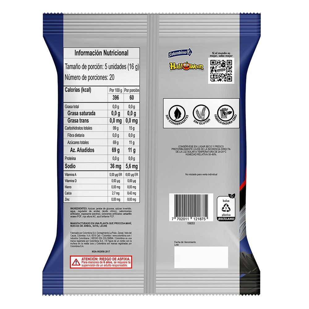 DESCUENTO - Colombina Caramelo Duro Halloween Sabores surtidos x100 unid - 310g