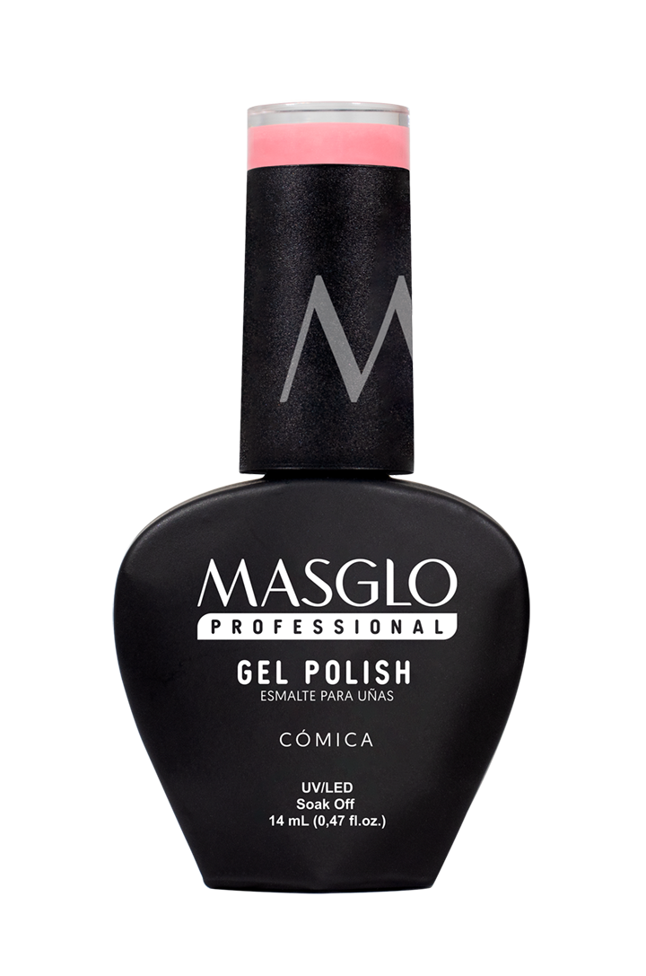 CoMICA - MASGLO PROFESSIONAL SEMI-PERMANENT ENAMEL GEL POLISH 14 ML CREAMY - PINK RANGE