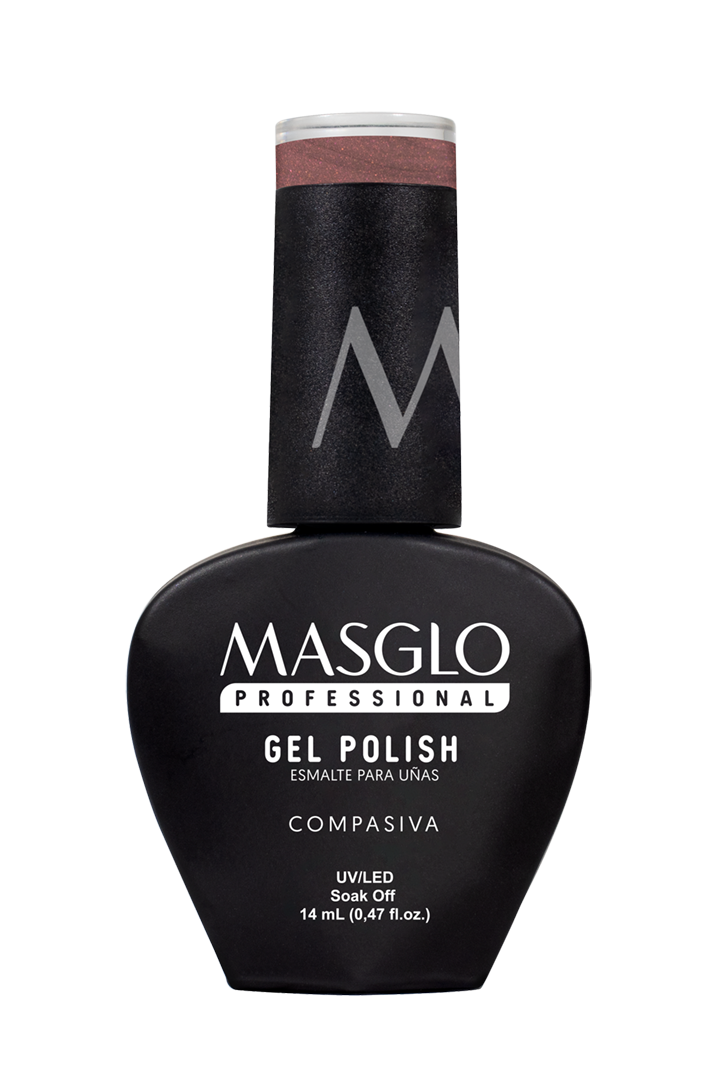 COMPASIVA - ESMALTE SEMIPERMANENTE MASGLO PROFESSIONAL GEL POLISH 14 ML PERLADO - GAMA VIOLETA