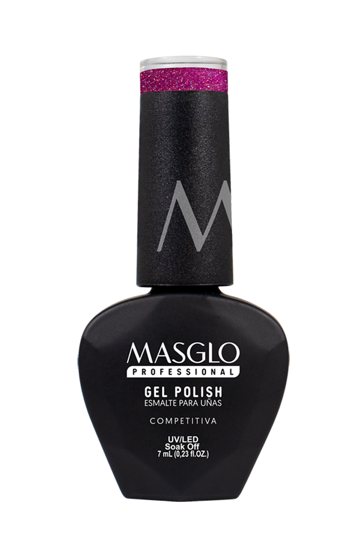 COMPETITIVA - ESMALTE SEMIPERMANENTE MASGLO PROFESSIONAL GEL POLISH 7 ML EFECTO PERLADO - GAMA VIOLETA