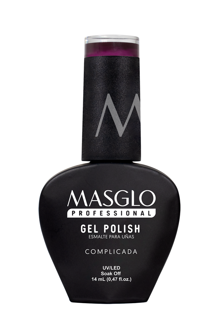 COMPLICATED - SEMI-PERMANENT ENAMEL MASGLO PROFESSIONAL GEL POLISH 14 ML CREAMY - VIOLET RANGE