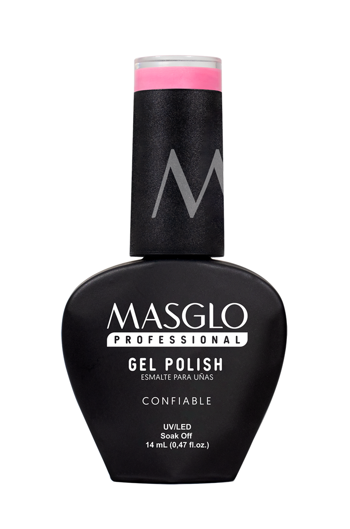 CONFIABLE - ESMALTE SEMIPERMANENTE MASGLO PROFESSIONAL GEL POLISH 14 ML CREMOSO - GAMA ROSADO