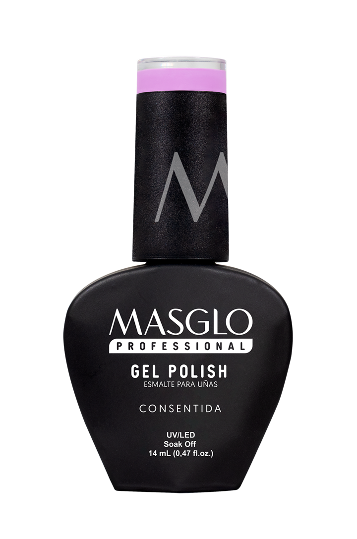 CONSENTIDA - ESMALTE SEMIPERMANENTE MASGLO PROFESSIONAL GEL POLISH 14 ML CREMOSO - GAMA MORADO